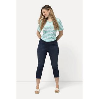 Ulla Popken  7/8-Jeggings Sienna, Elastikbund, Gürtelschlaufen 