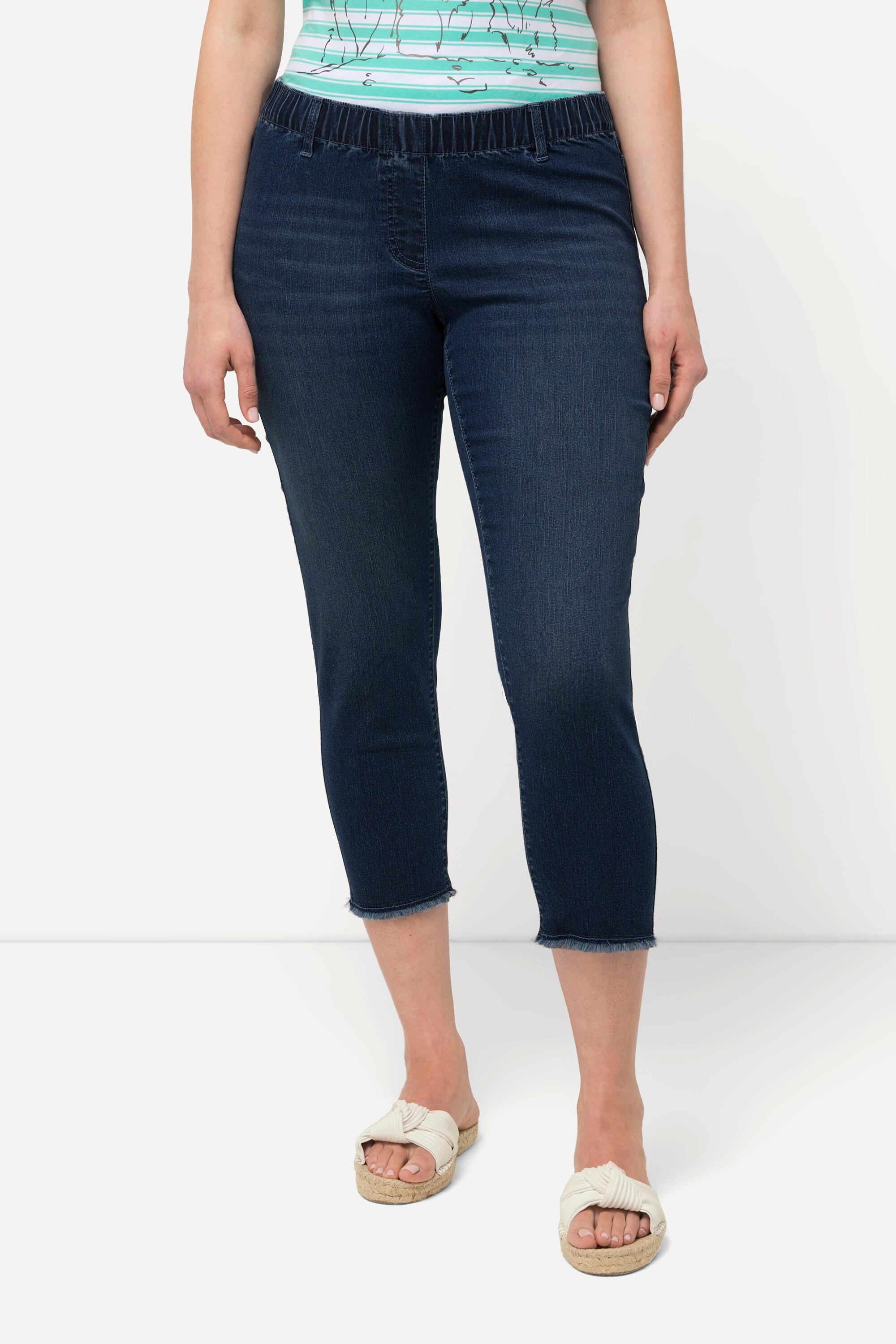 Ulla Popken  7/8-Jeggings Sienna, Elastikbund, Gürtelschlaufen 