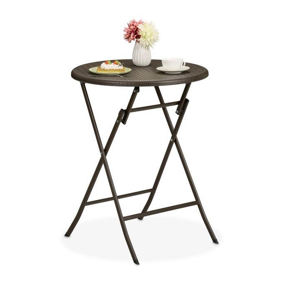 B2X Runder Gartentisch in Rattanoptik  