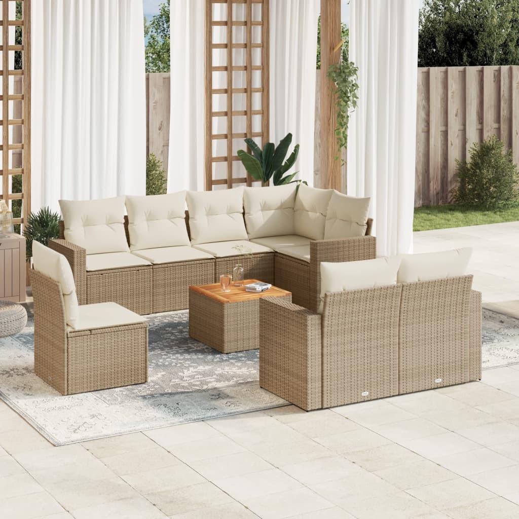 VidaXL set divano da giardino Polirattan  