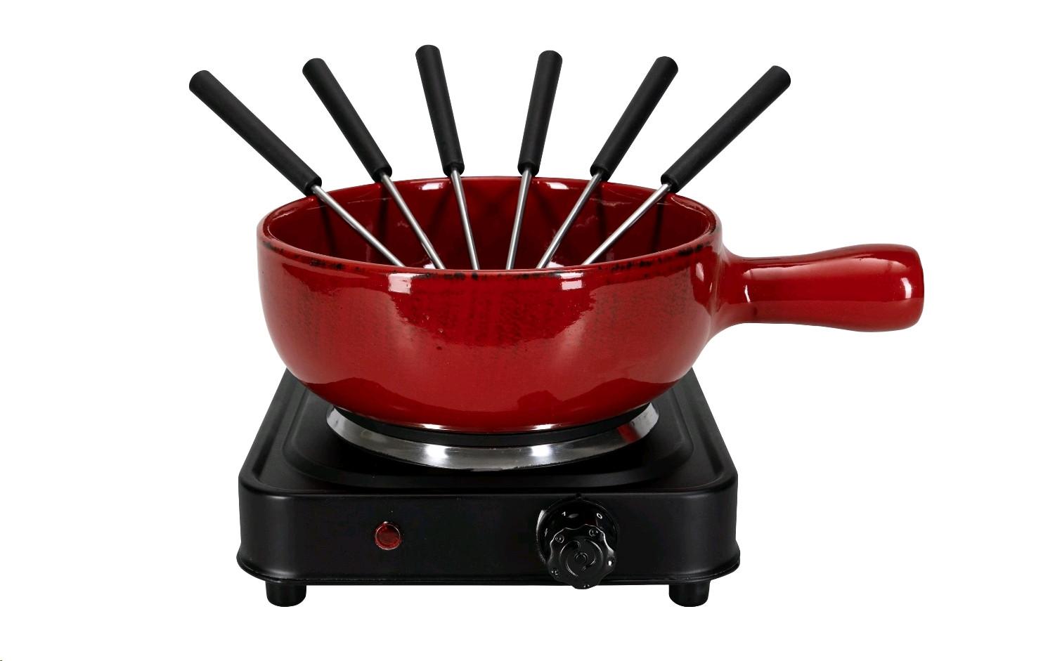 Image of 404399 - Elektro Käsefondue - Set "rouge" 8-teilig Unisex ONE SIZE