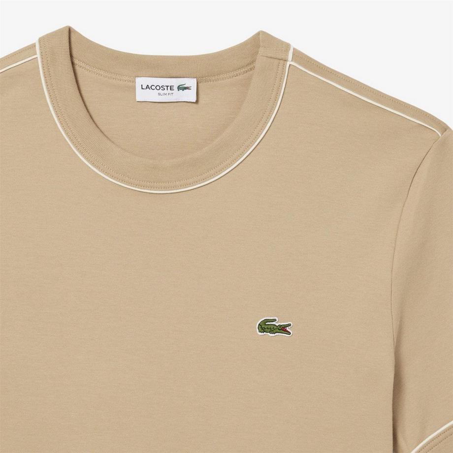 LACOSTE Schmale T-Shirt mit besticktem Logo  