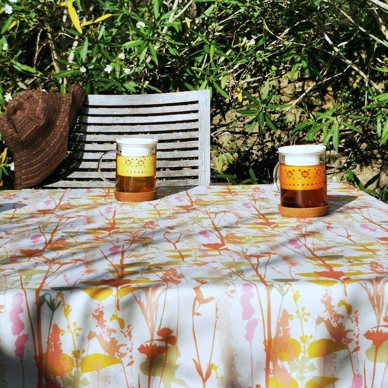 Image of Tischdecke abwaschbar Ländlich Rosa Tischdecke abwaschbar Ländlich Rosa