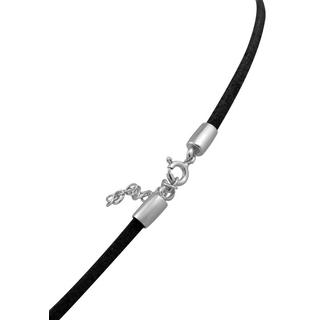 Elli  Halskette Choker Herz Satinband 925 Silber 