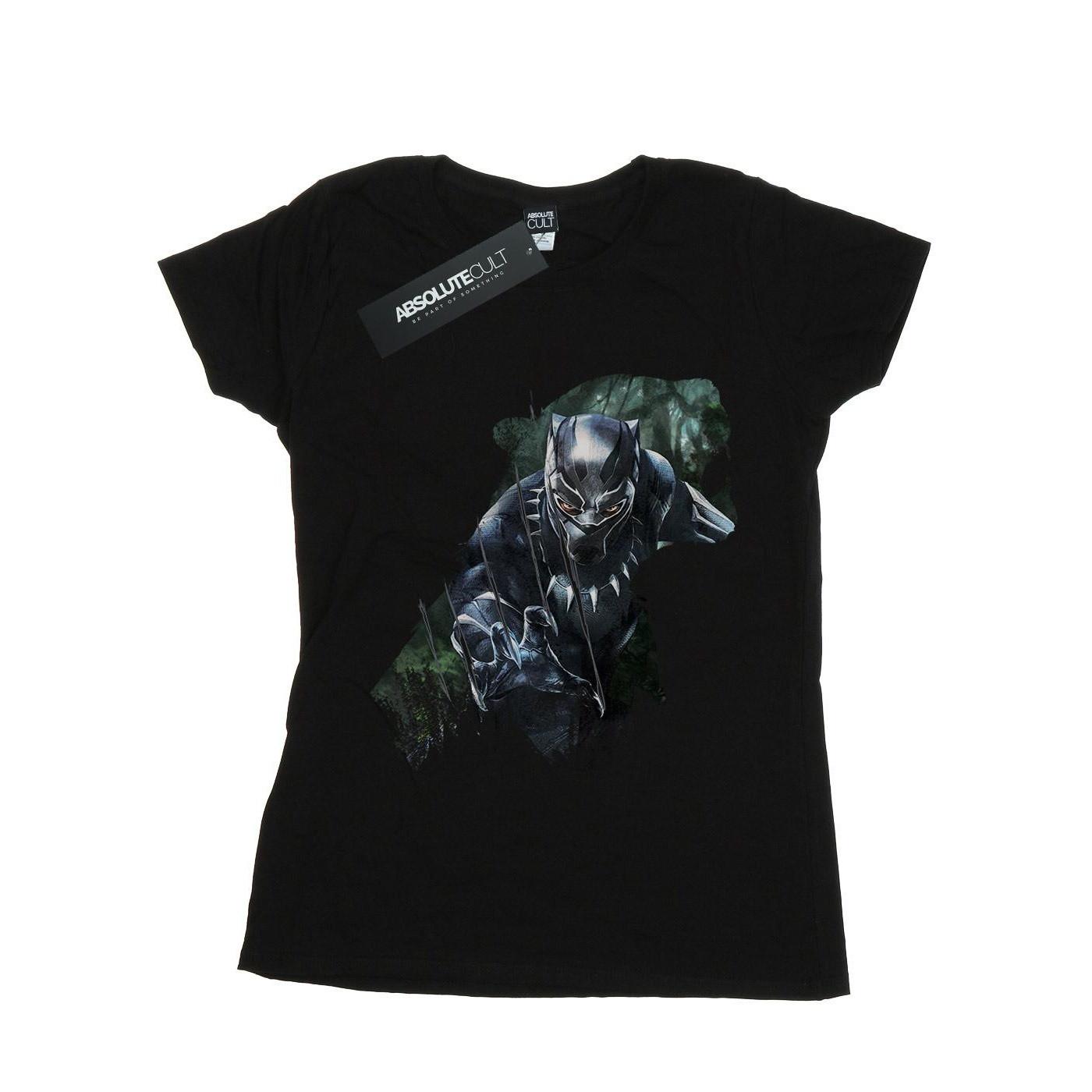 Image of Black Panther Wild Silhouette Tshirt Damen Schwarz M