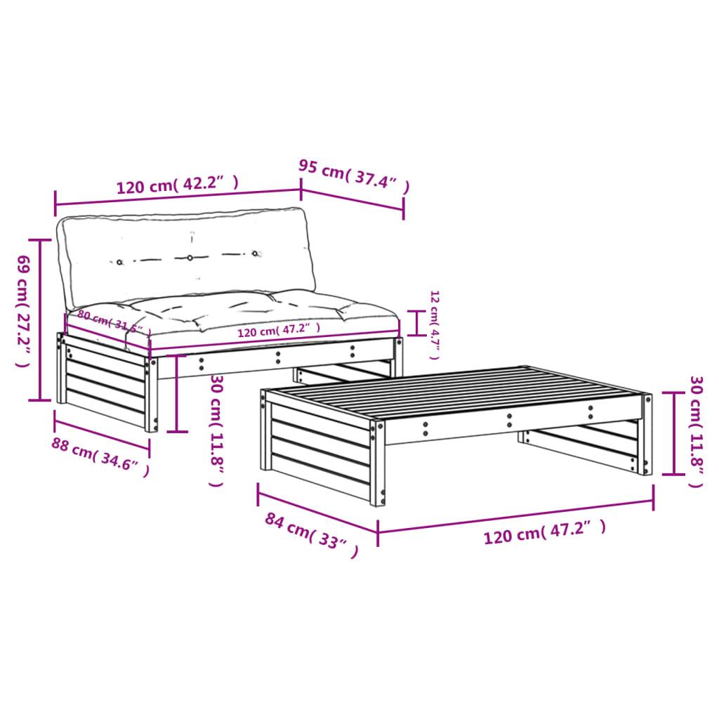 VidaXL set divani da giardino Legno di douglas  