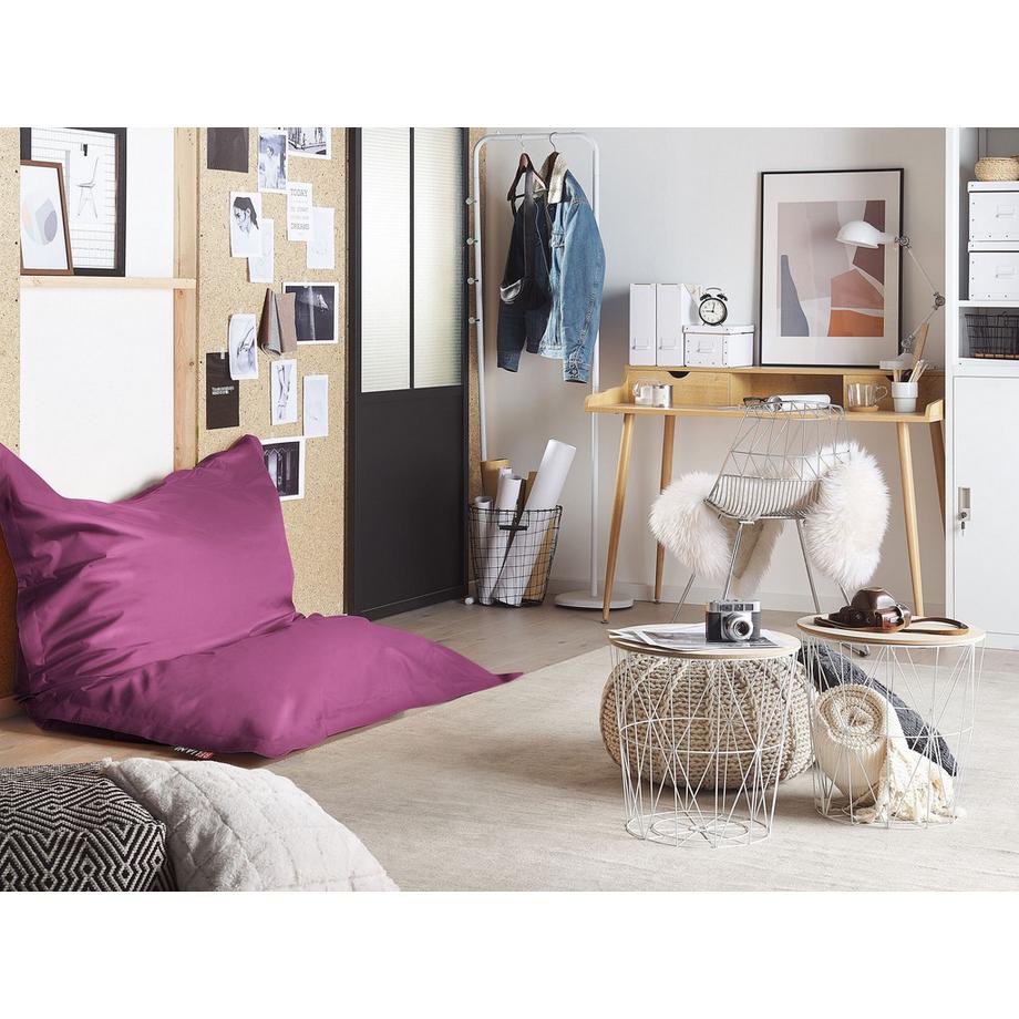 Beliani Pouf poire en Tissu Moderne FUZZY  