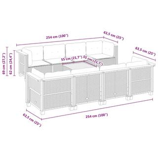 VidaXL Garten sofagarnitur poly-rattan  