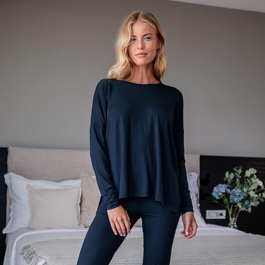 Dagsmejan Balance Sleep Langarm Top für Damen  
