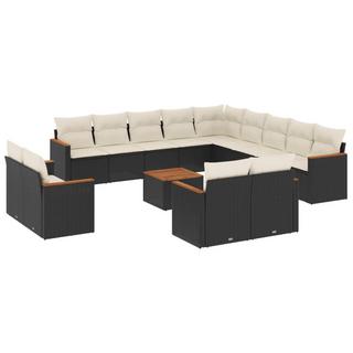 VidaXL set divano da giardino Polirattan  