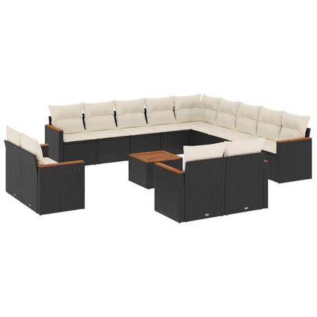 VidaXL set divano da giardino Polirattan  