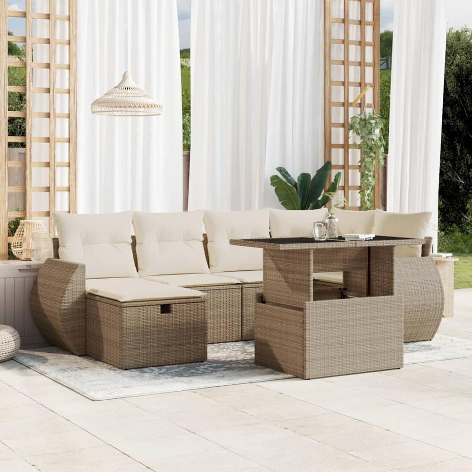 VidaXL set divano da giardino Polirattan  