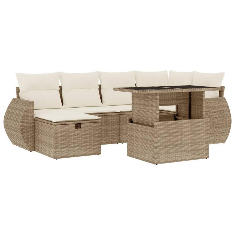 Ensemble de canapés de jardin rotin synthétique