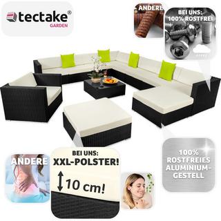 Tectake Rattan Lounge mit Aluminiumgestell Las Vegas  