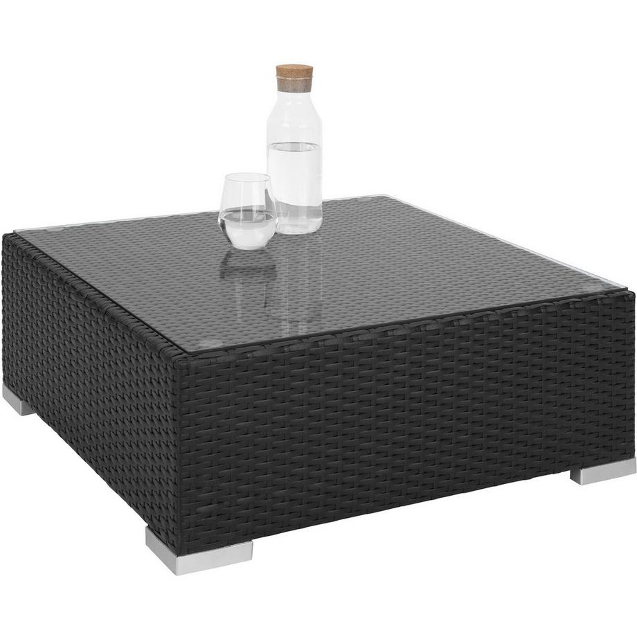 Tectake Set lounge in rattan  Las Vegas con telaio in alluminio  