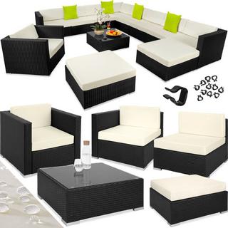 Tectake Rattan Lounge mit Aluminiumgestell Las Vegas  