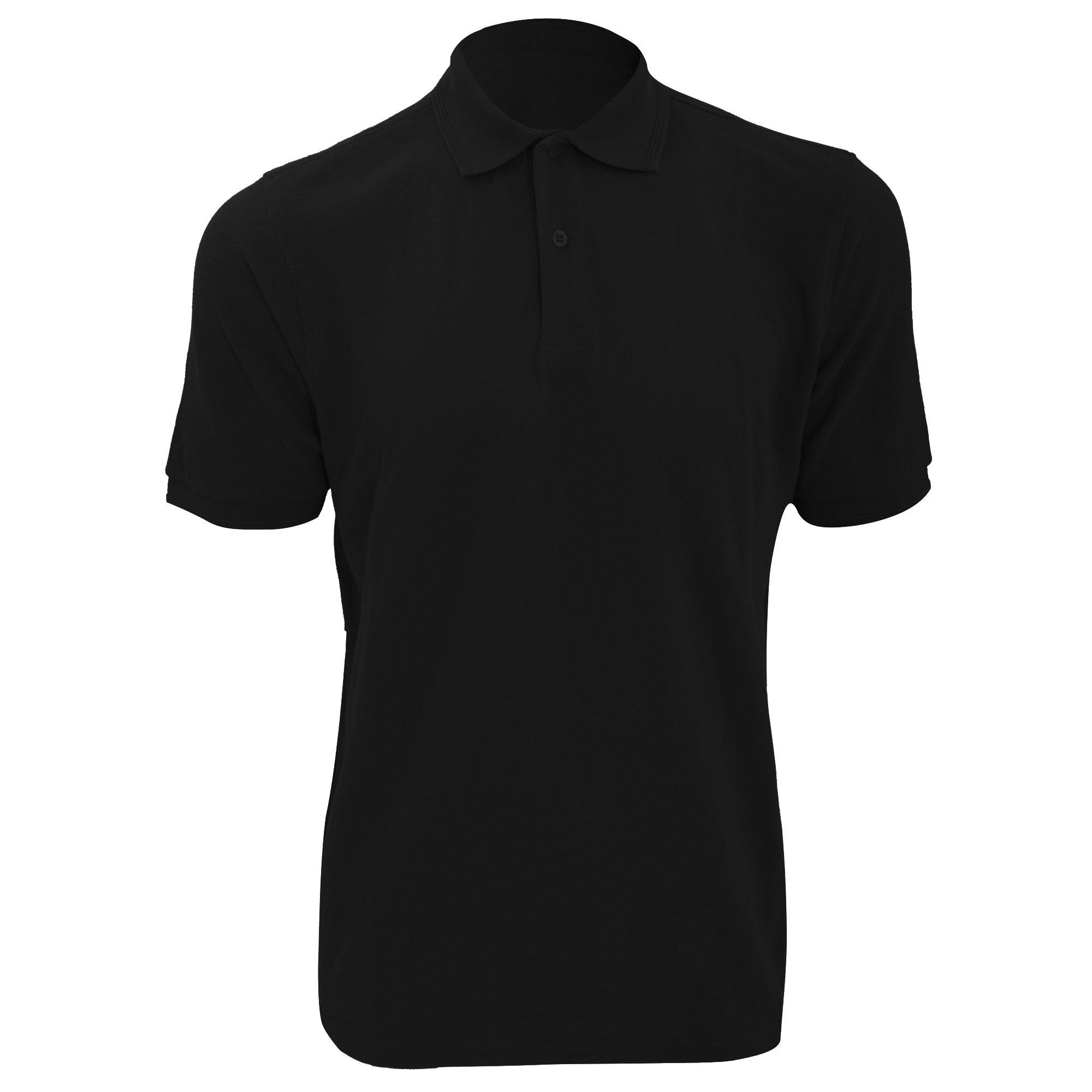 Image of Ripp Poloshirt, Kurzarm Herren Schwarz L
