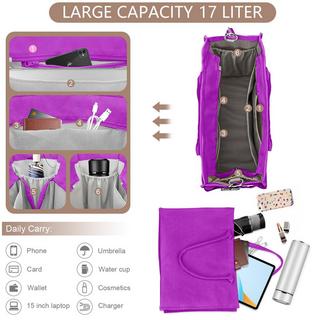 Only-bags.store Canvas Tote Bag Shopper Bag Reisetasche Arbeitstasche mit Schulterriemen Reissverschluss  