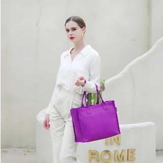 Only-bags.store Canvas Tote Bag Shopper Bag Reisetasche Arbeitstasche mit Schulterriemen Reissverschluss  