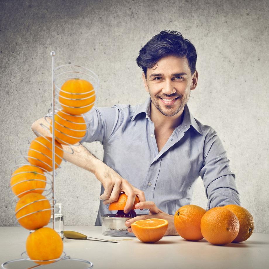 B2X Porte-fruits Spirale Métal  