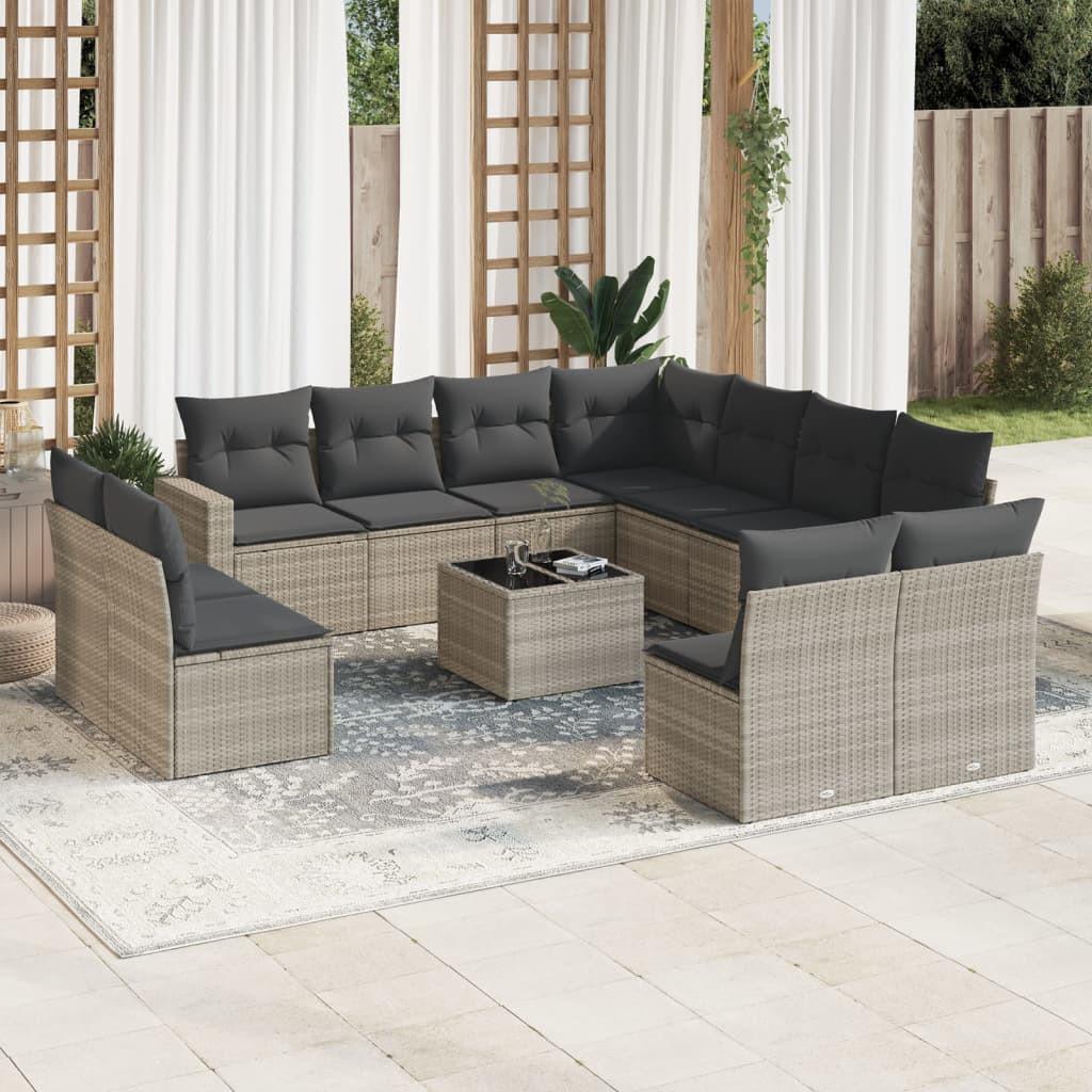 VidaXL set divano da giardino Polirattan  