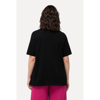 Ulla Popken  T-shirt con fascia, scollo a tunica e mezze maniche 