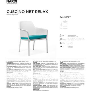 NARDI outdoor Coussin de jardin pour chaise de jardin Net Relax blanc  