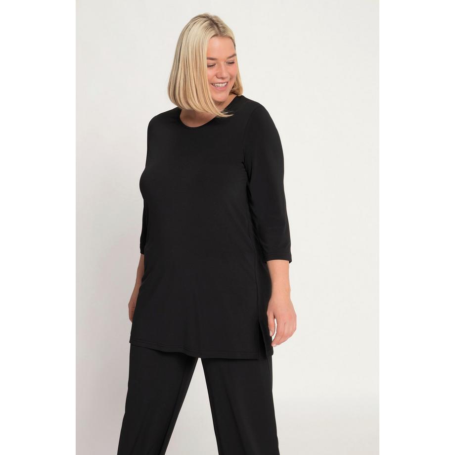 Ulla Popken Longshirt Ringmuster Rundhals 3/4-Arm  