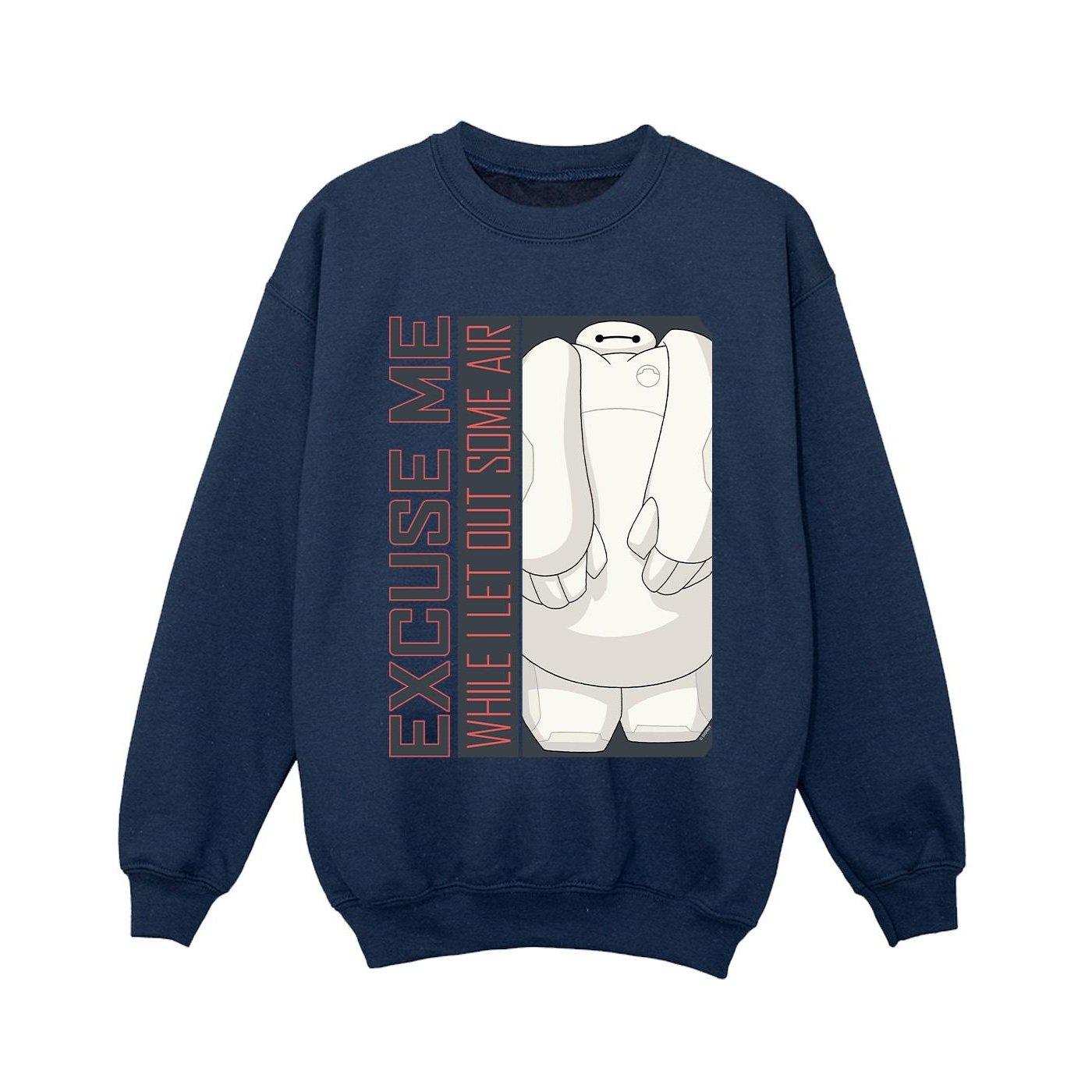 Image of Big Hero 6 Baymax Excuse Me Some Air Sweatshirt Unisex Marine 140/146