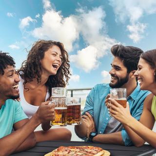 B2X Tavolo da pranzo pieghevole in acciaio, da esterno  