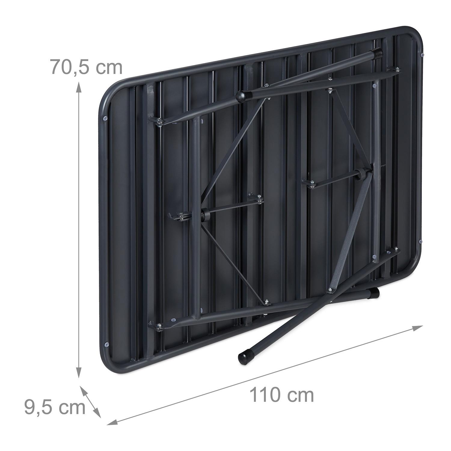 B2X Tavolo da pranzo pieghevole in acciaio, da esterno  