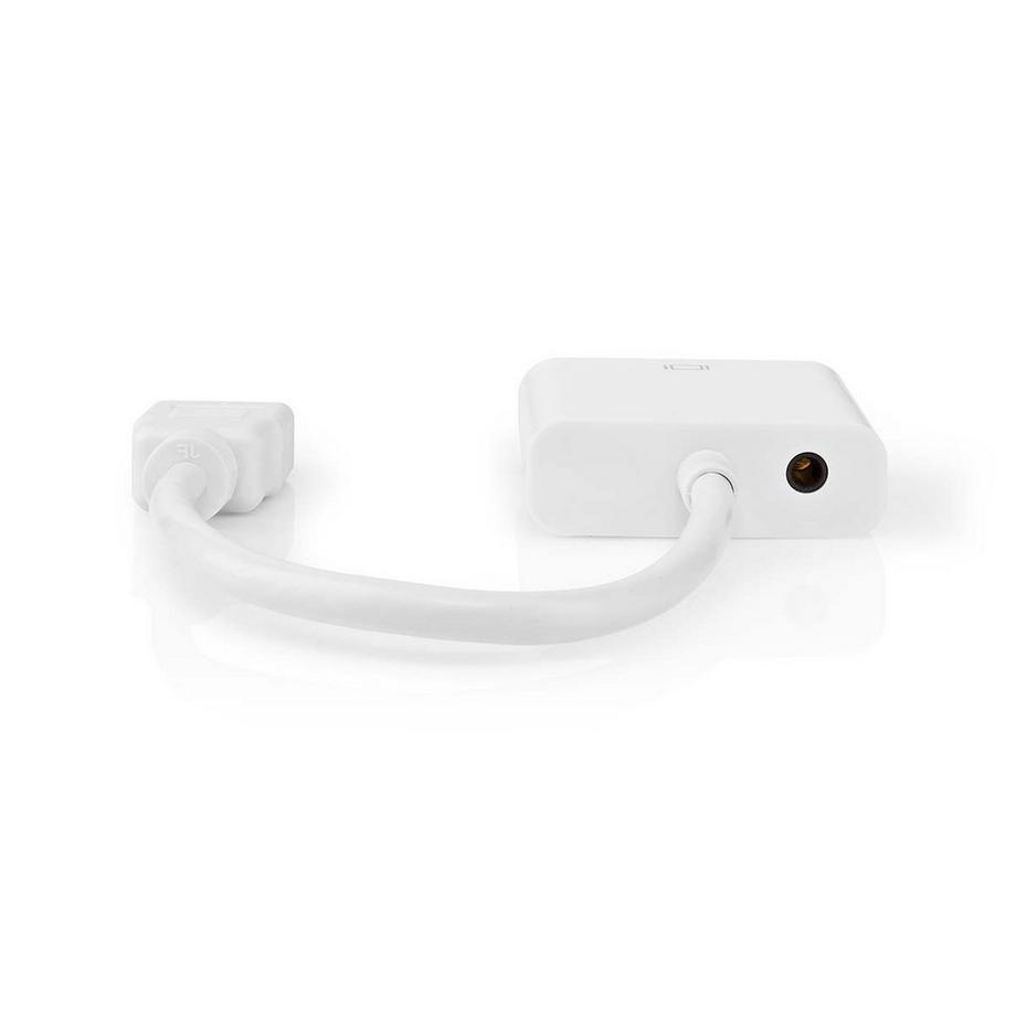 Nedis  Adaptateur VGA | HDMI™ Connecteur | VGA Femelle 15p | Nickelé | Droit | PVC | Blanc | Boîte 