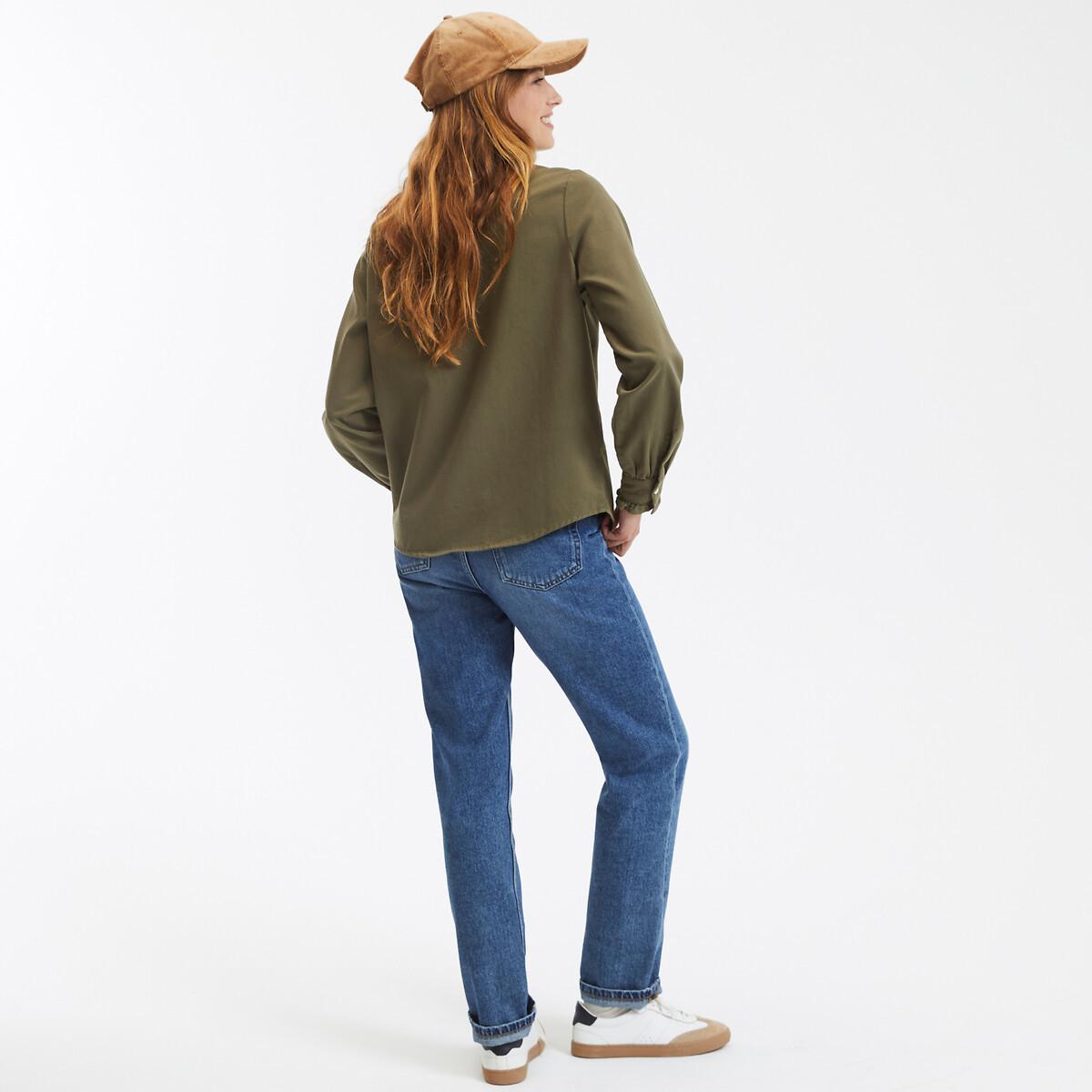 La Redoute Collections  Langärmelige Jeansbluse 