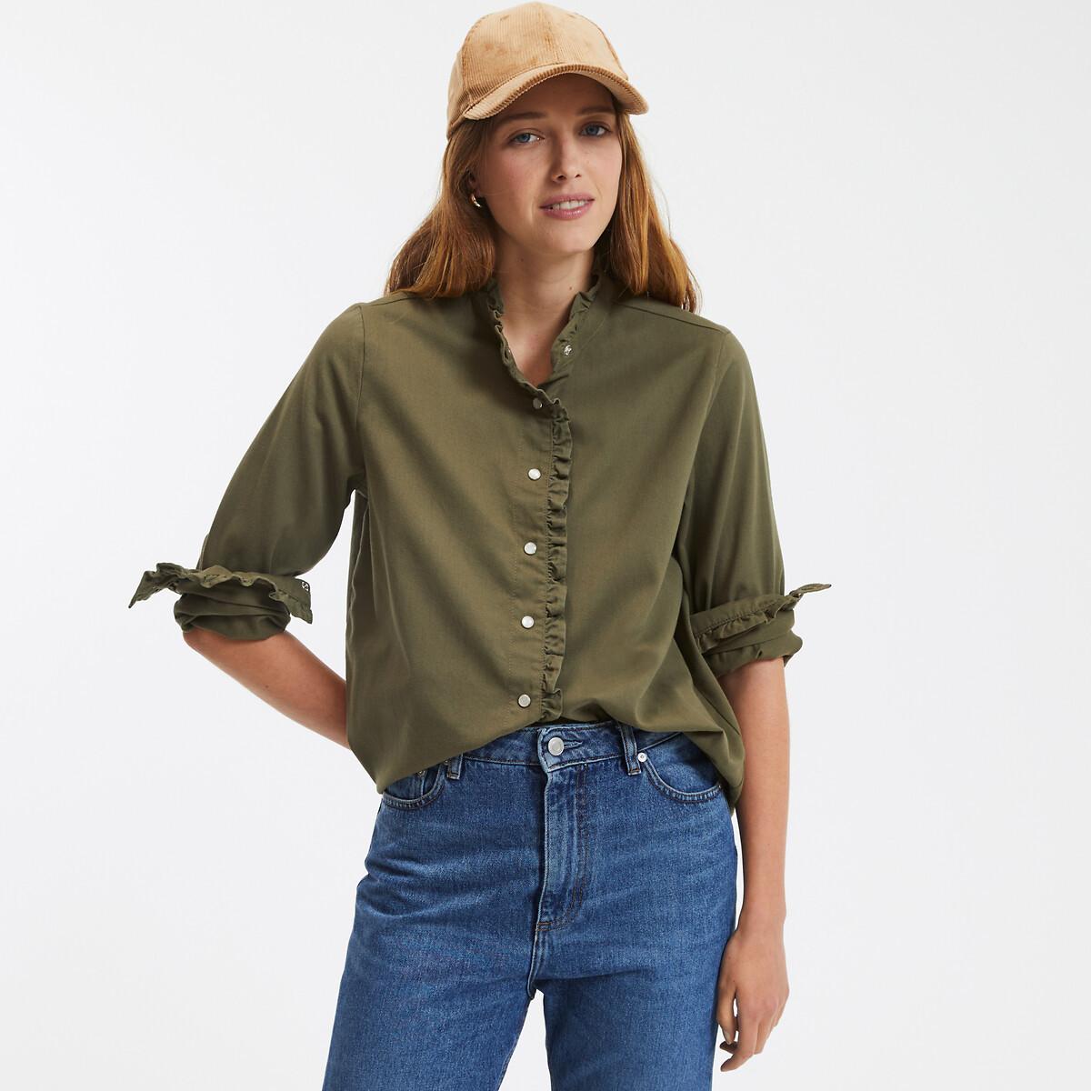 La Redoute Collections  Langärmelige Jeansbluse 