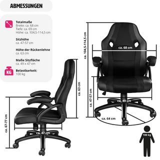 Tectake Chaise gamer BENNY  