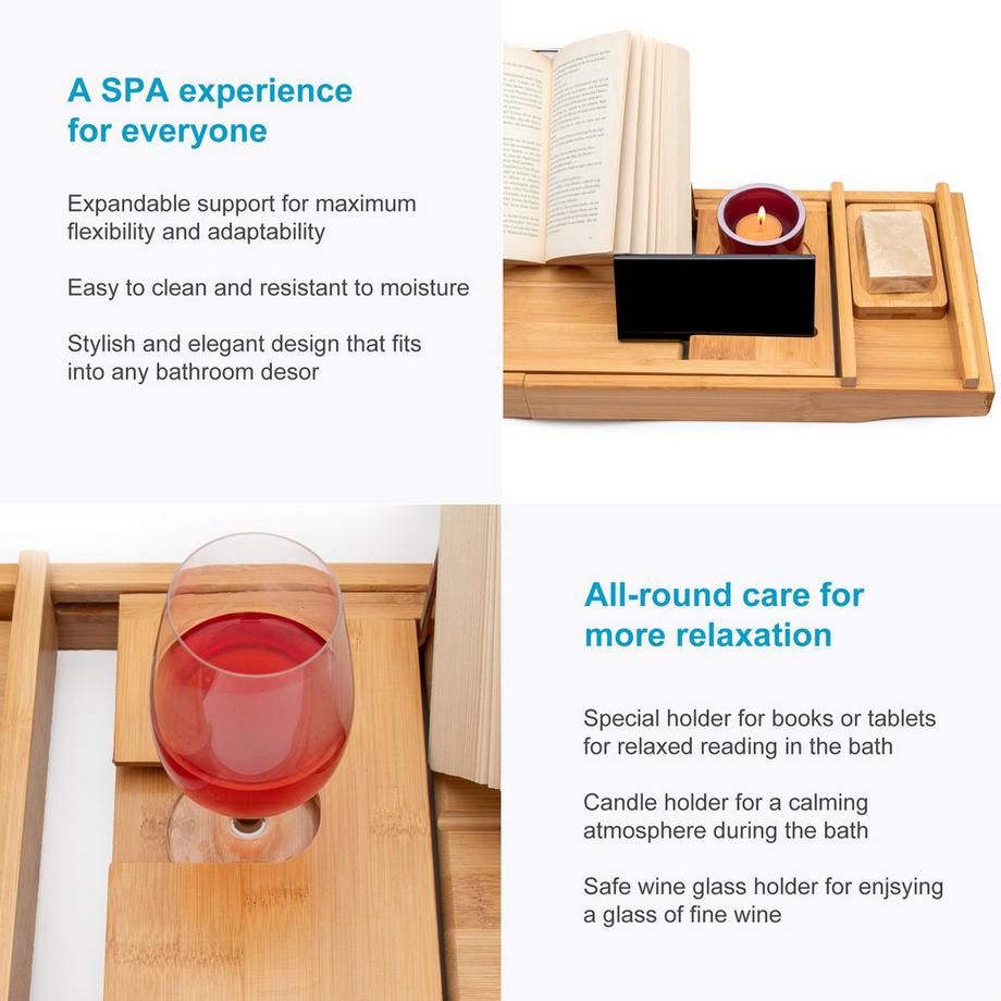 Intirilife Étagère De Baignoire  