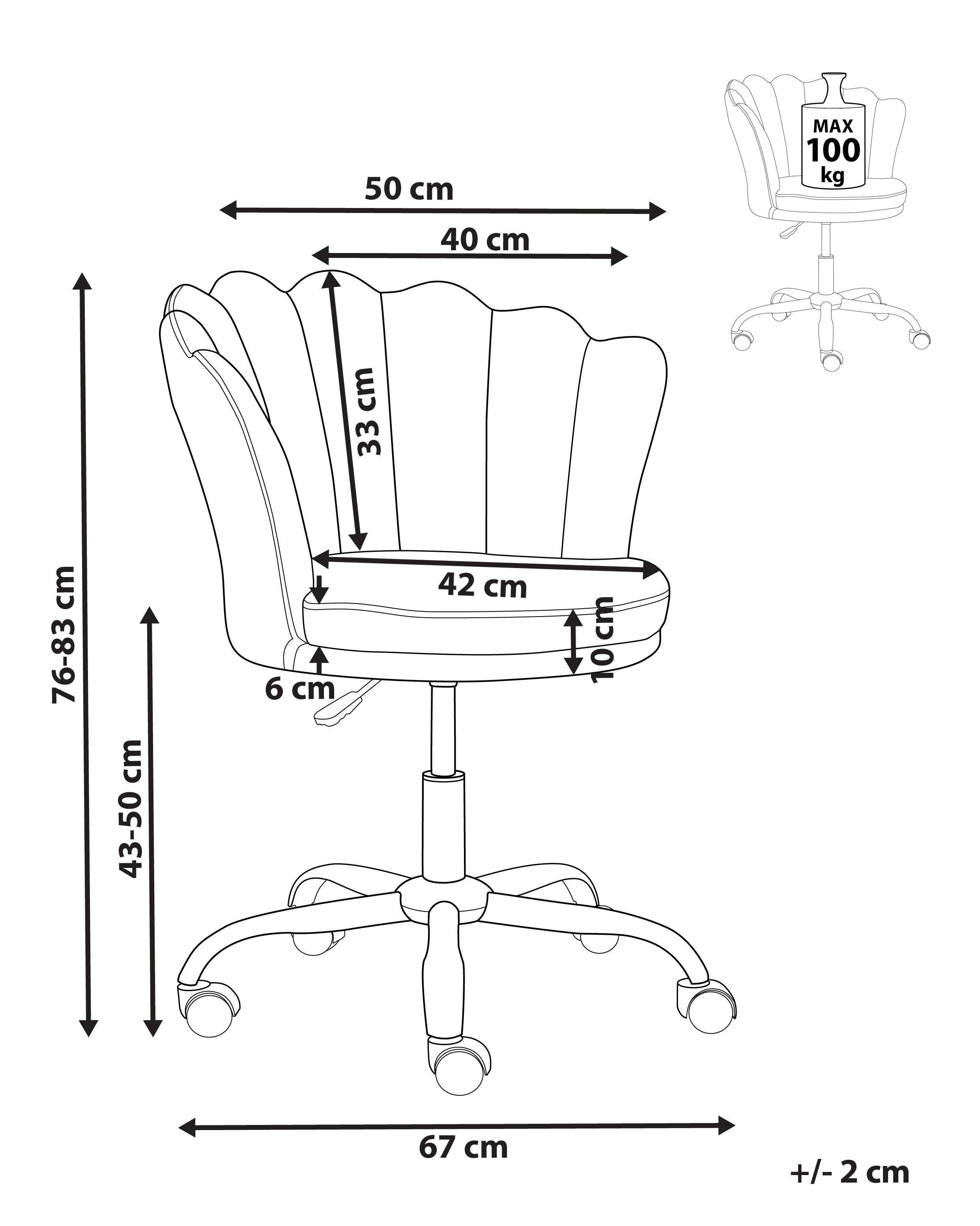 Beliani Chaise de bureau en Velours Moderne MONTICELLO  