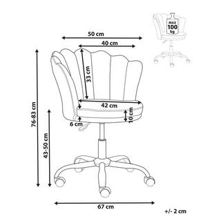 Beliani Chaise de bureau en Velours Moderne MONTICELLO  