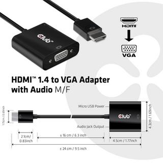 CLUB 3D  Adapterkabel HDMI - VGA 
