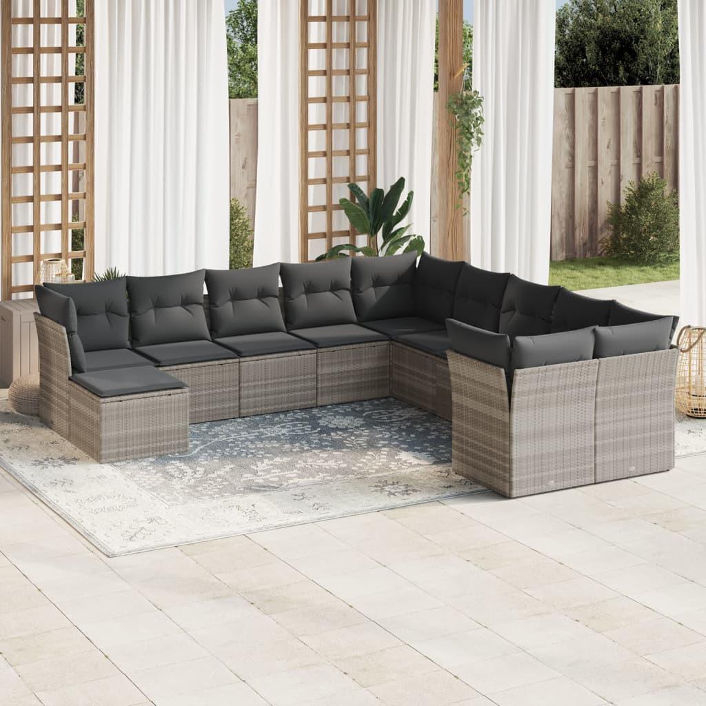 VidaXL set divano da giardino Polirattan  