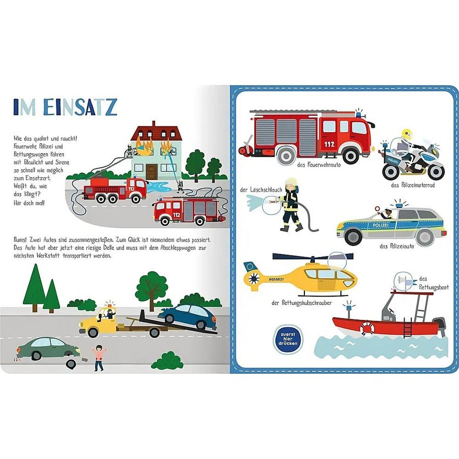 Mein kunterbuntes Soundbuch - Fahrzeuge Markiewicz, Izabella (Illustrationen) Gebundene Ausgabe 