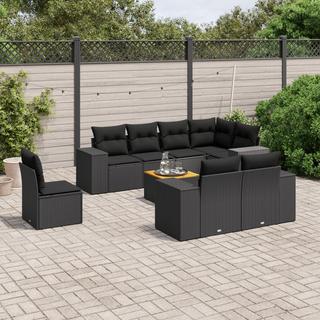 VidaXL Ensemble de canapés de jardin rotin synthétique  