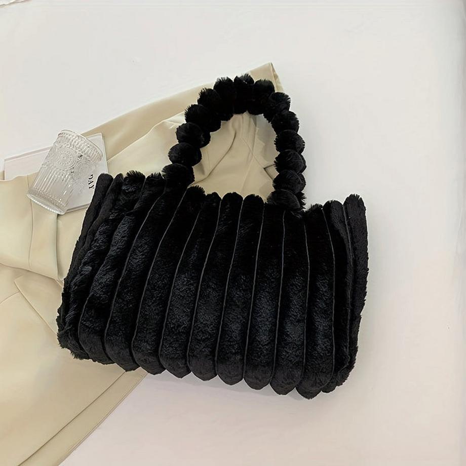 Only-bags.store Plüsch Tote Bag leichte grosse Kapazität Schultertasche  
