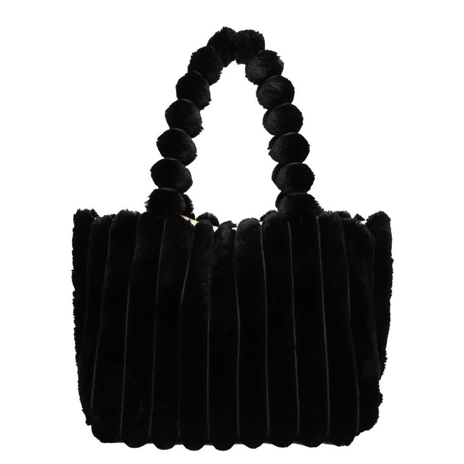 Plüsch Tote Bag, leichte große Kapazität Schulter Tote Bag, solide Farbe vielseitig Pendler Tasche