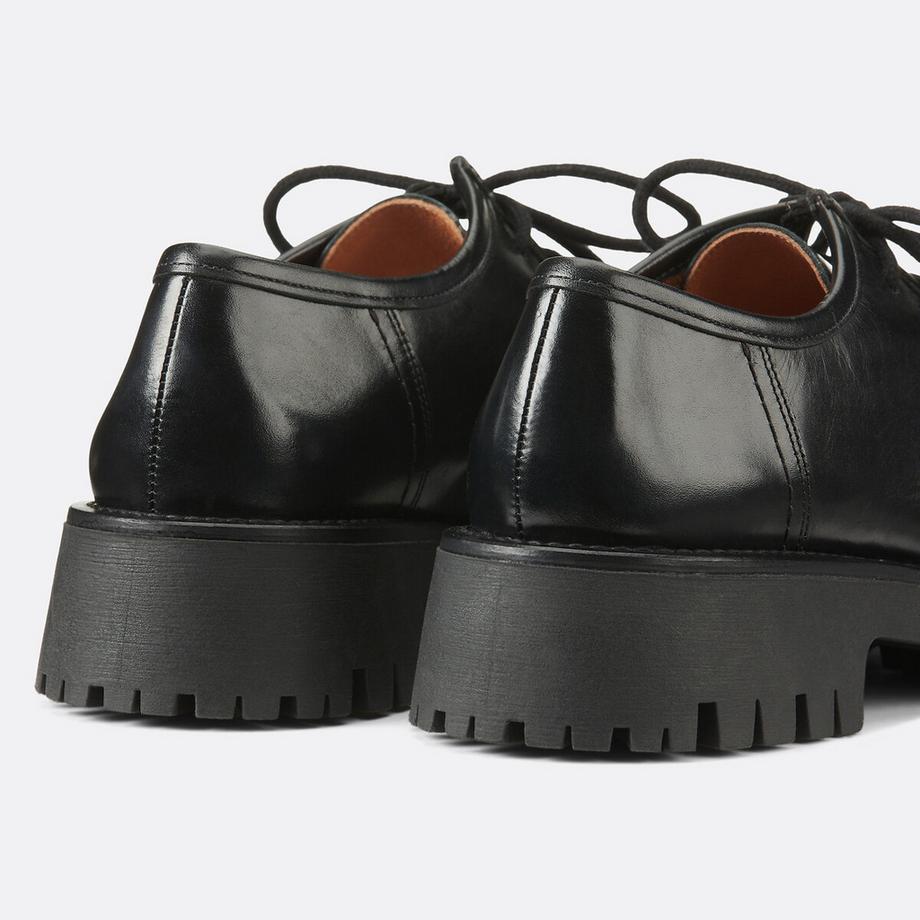 La Redoute Collections  Derbies crantées en cuir lisse 