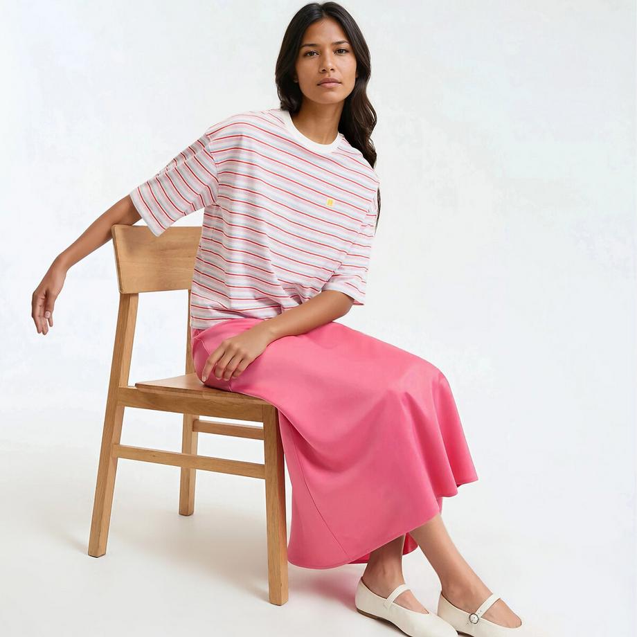 La Redoute Collections Jupe Longue Évasée en Satin Mat  