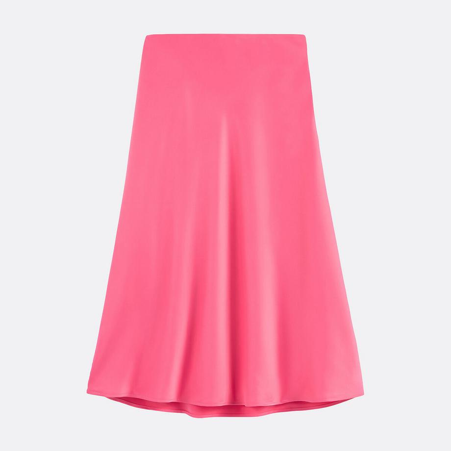 La Redoute Collections Jupe Longue Évasée en Satin Mat  