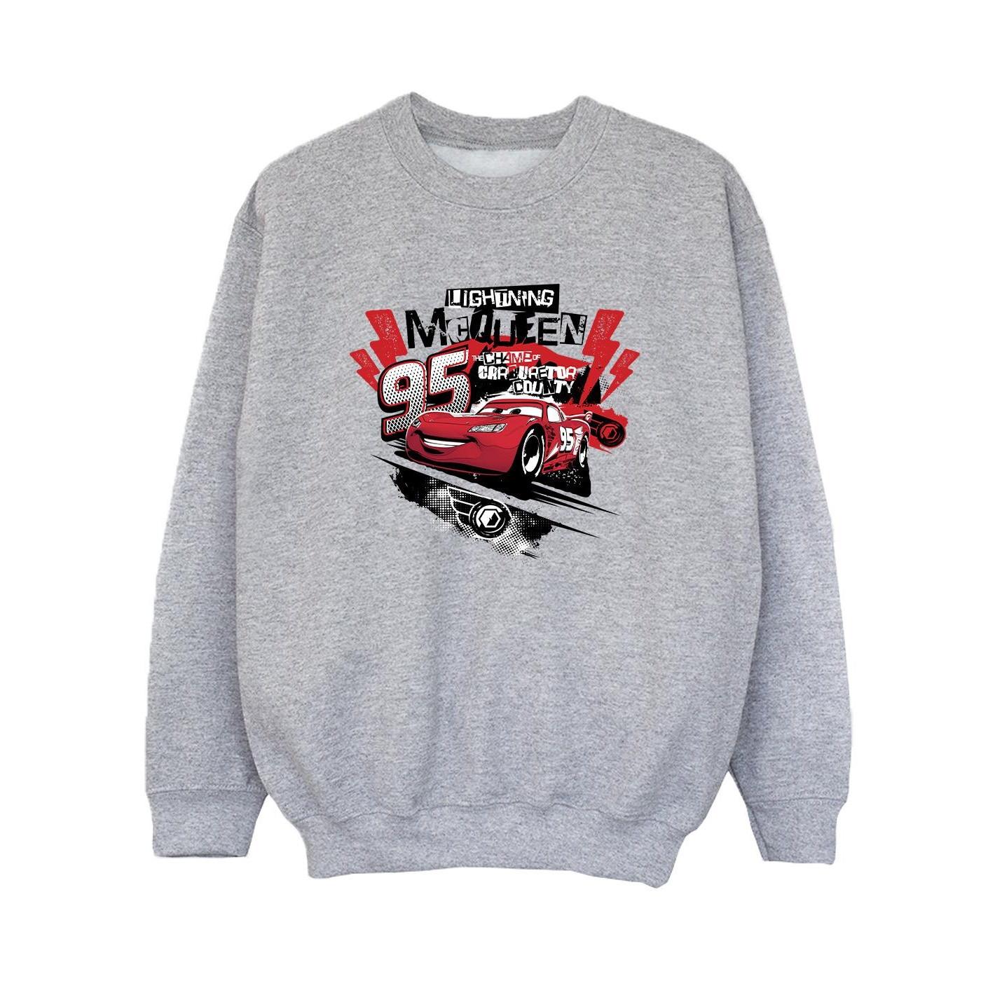 Image of Cars Lightning Mcqueen Collage Sweatshirt Unisex Grau 140/146