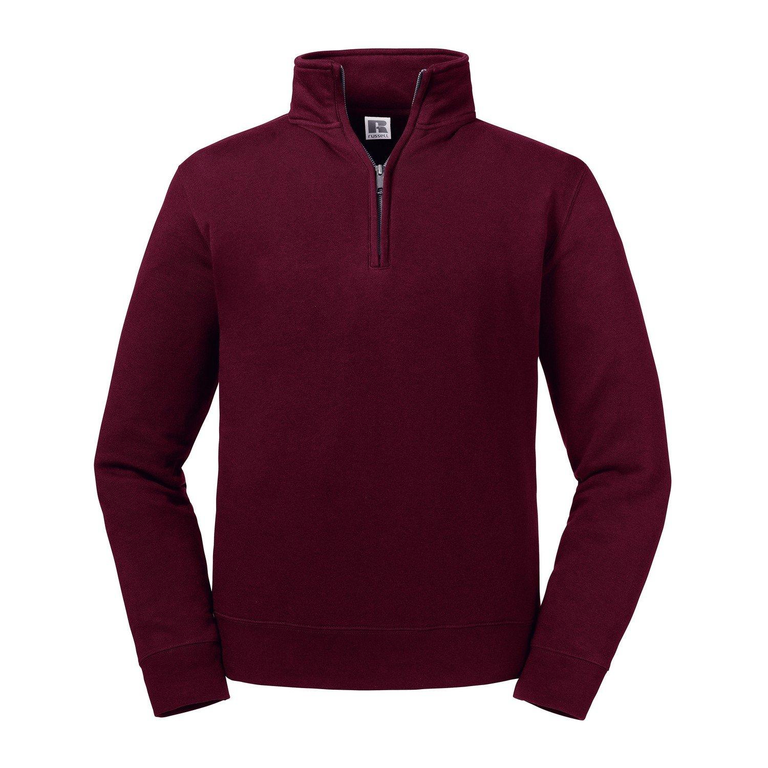 Image of Authentic Sweatshirt Mit Kurzem Reißverschluss Herren Weinrot XXL