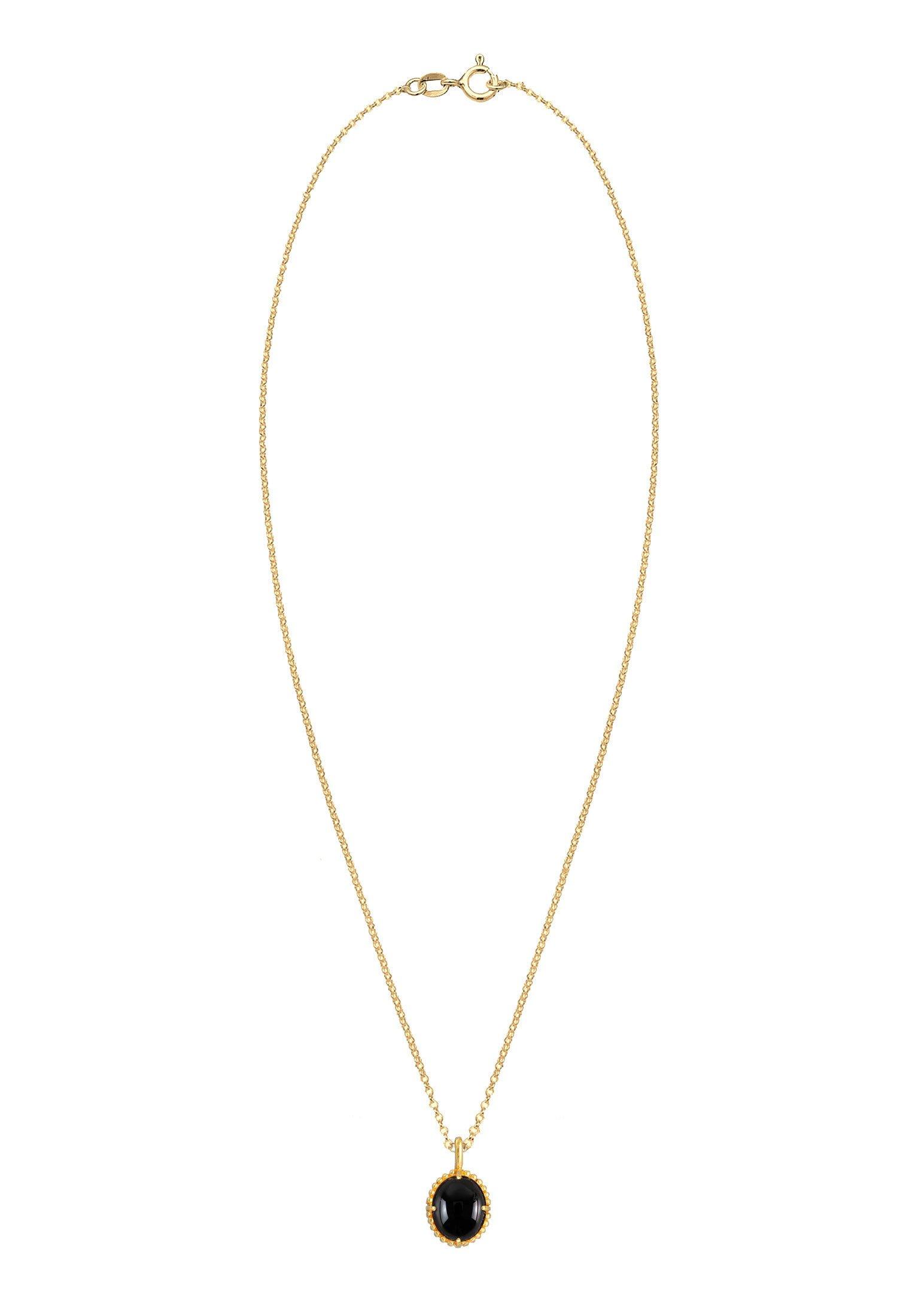 Elli  Halskette Onyx Oval Vintage 